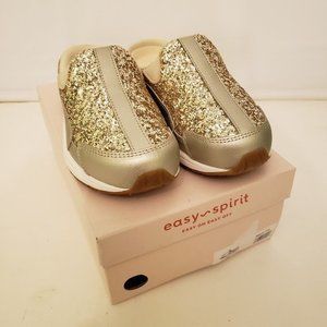 NEW Easy Spirit Travel Time Slip On Mule Clog Gold Sz 6‎W